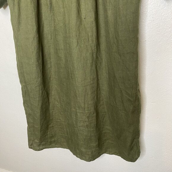 J Crew Baird Mcnutt Irish Linen Shirtdress Short Sleeve Dress Women’s Medium - Picture 7 of 13
